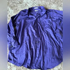 Van Heusen purple button down neck size 18 1/2​